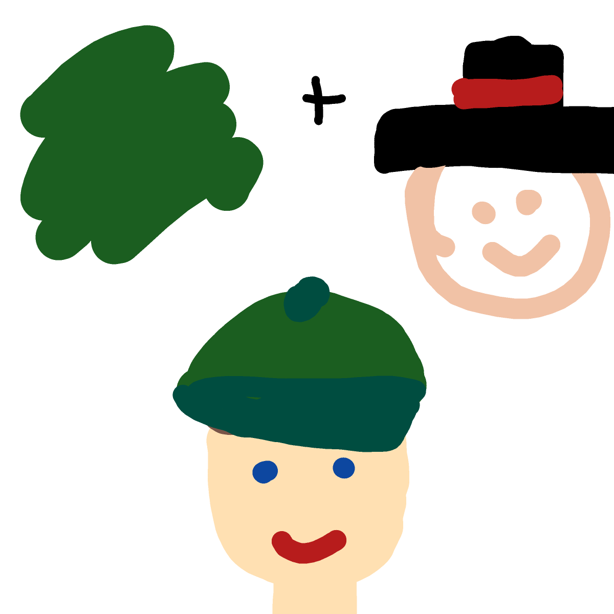 Green Hat drawing by Anna