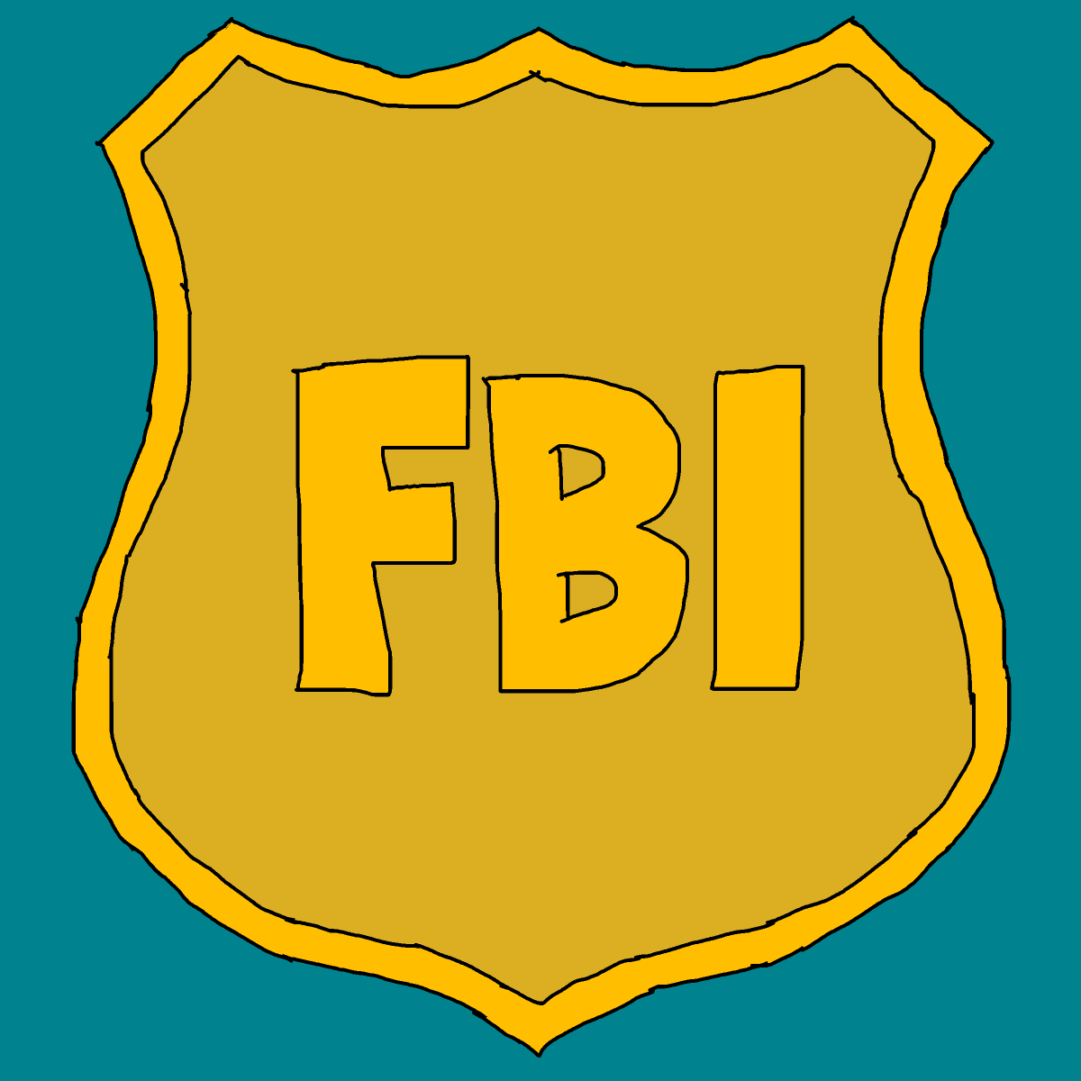 FBI Badge drawing by krissywissy