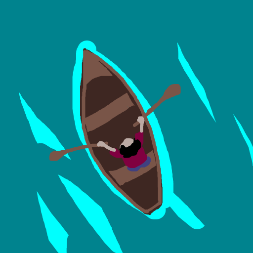 Canoe drawing by coral-clay-loop