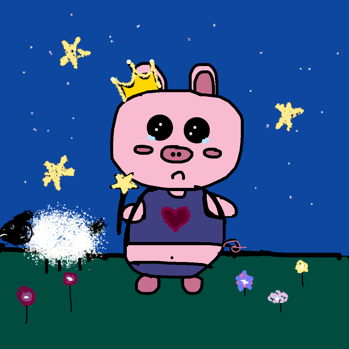 Pig drawing by shahadudu