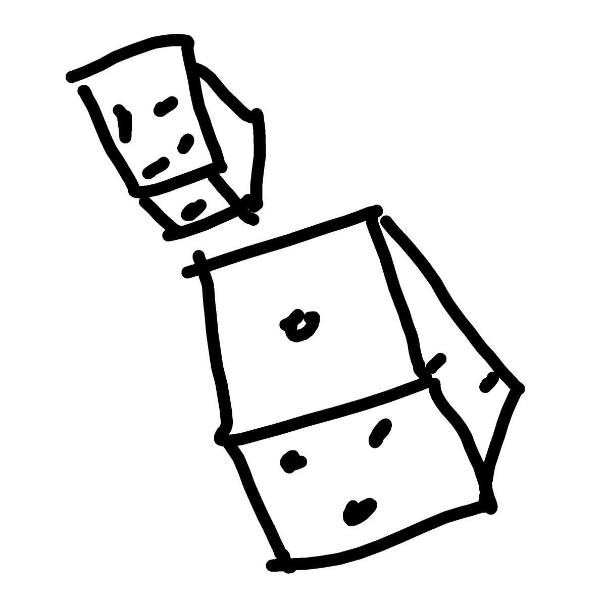 Dice drawing by Mr Doodles