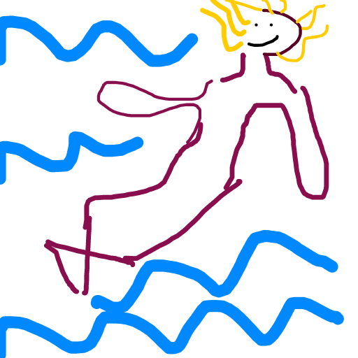 Siren drawing by rose