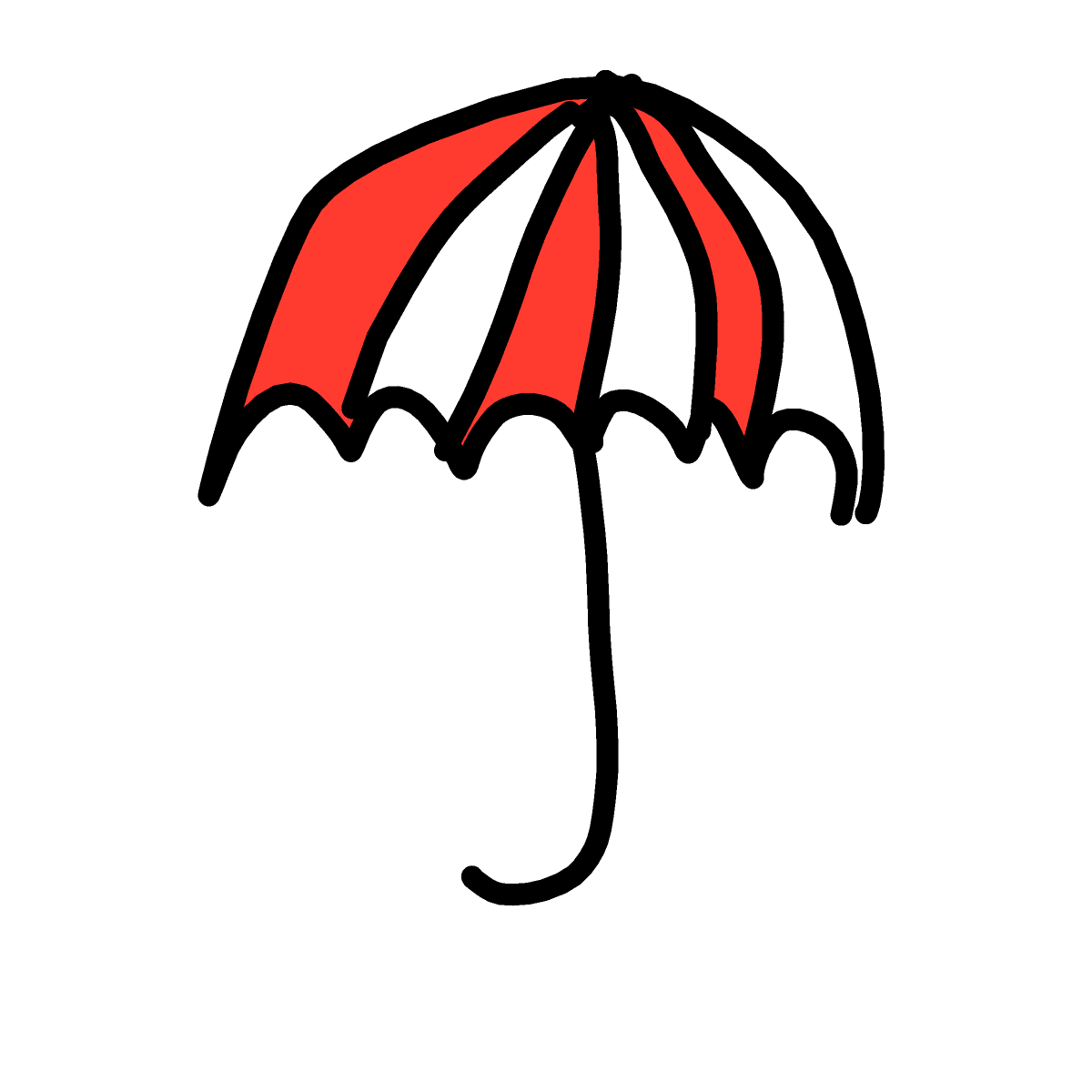 Umbrella drawing by Marcos