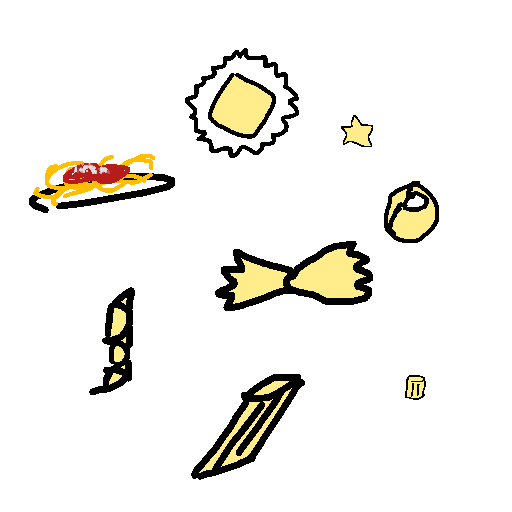 Pasta drawing by nammy
