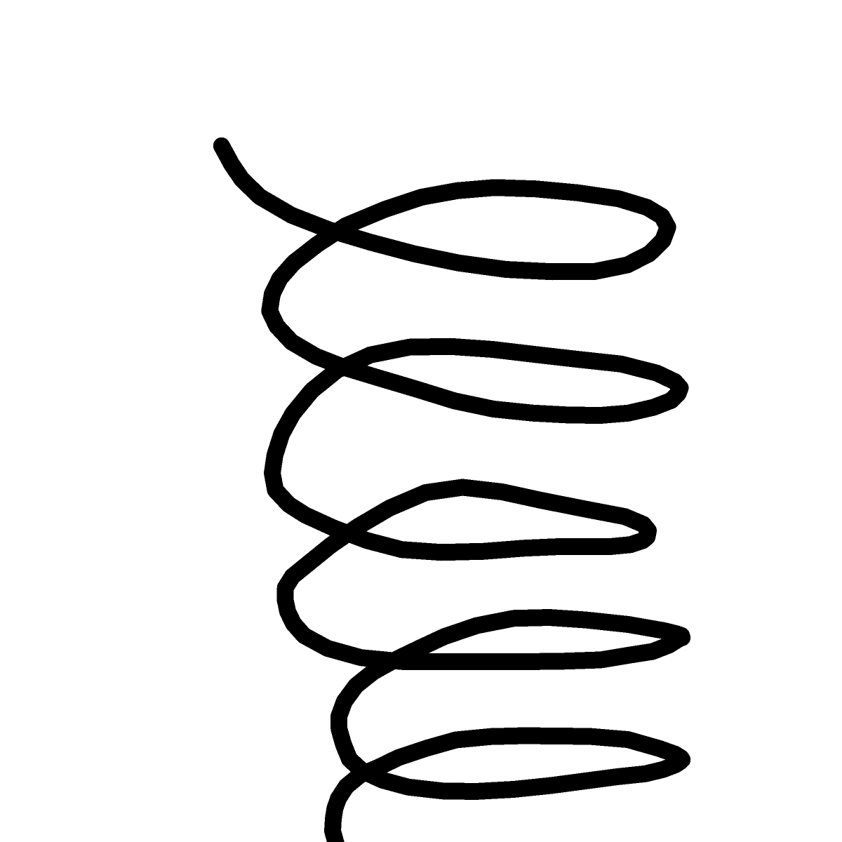 Slinky drawing by bronze-swift-chief