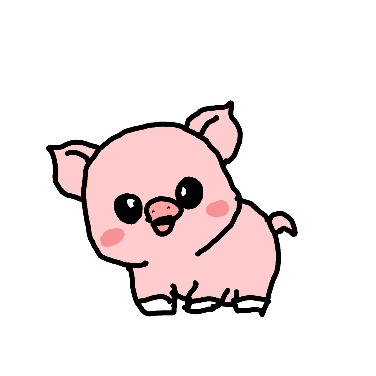 Pig drawing by Guardianoflives
