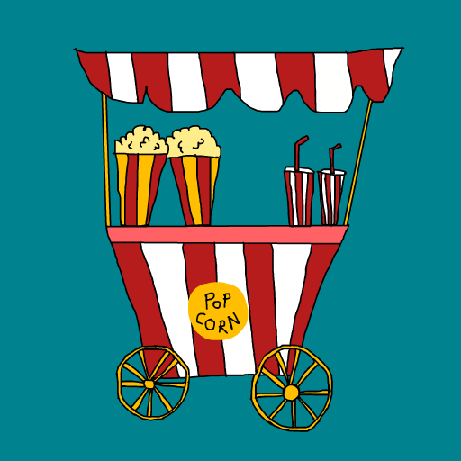 Popcorn Cart drawing by krissywissy