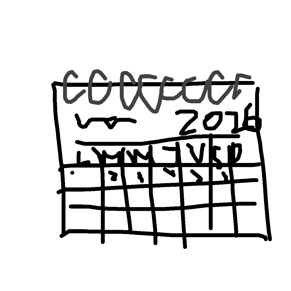 Calendar drawing by cecedessinepas