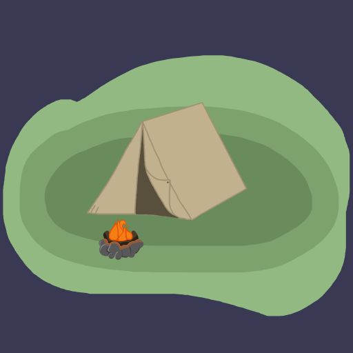 Tent drawing by firecracker