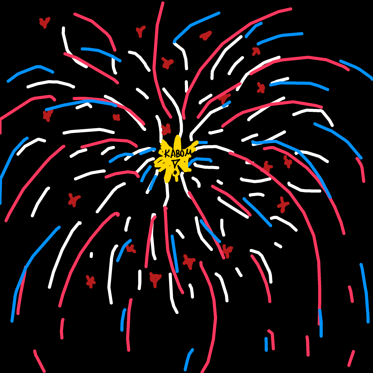 Firework drawing by godor