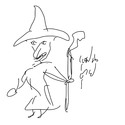 Witch drawing by Shew