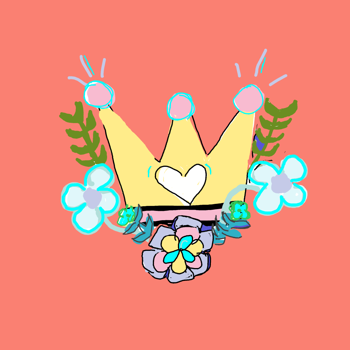 Flower Crown drawing by manders