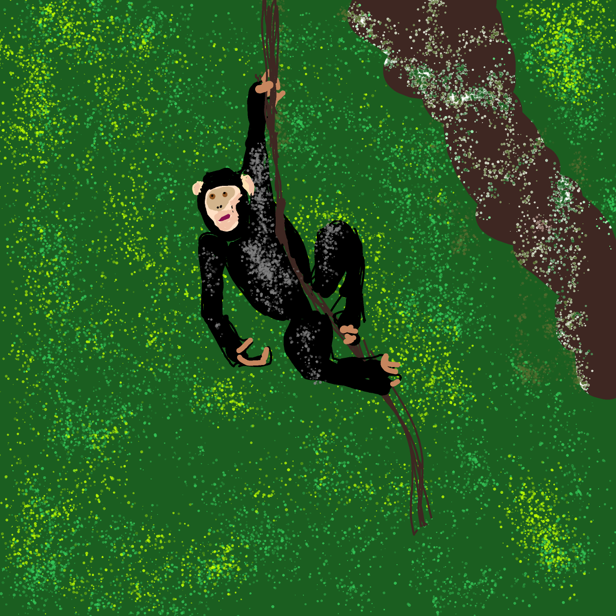 Swing drawing by ninja