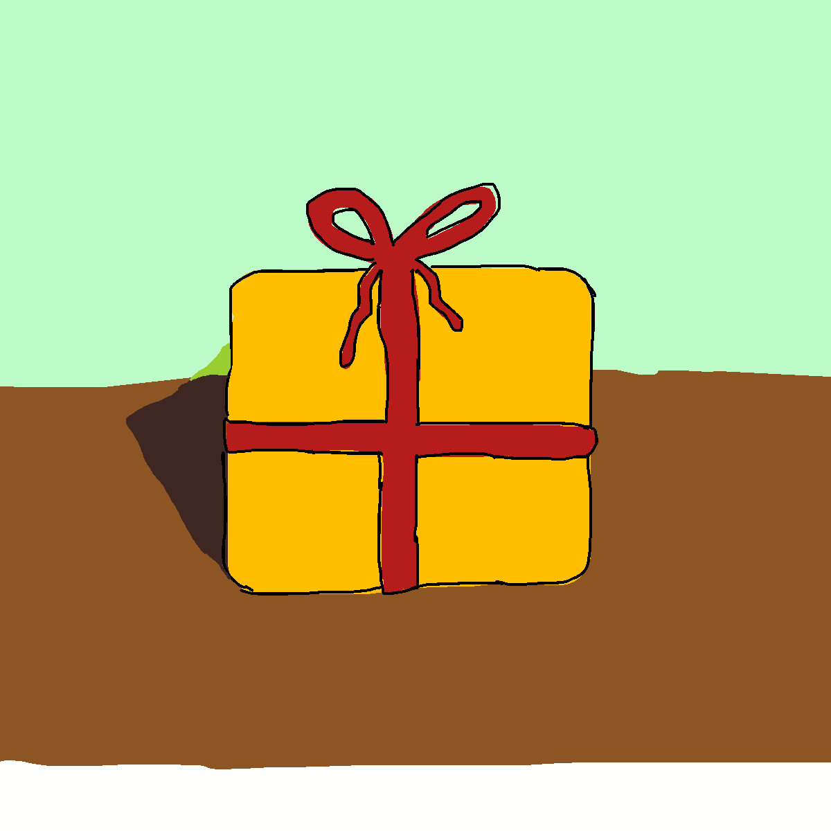 Present drawing by pancakes palette