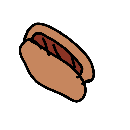 Hot Dog drawing by sure-color-anvil