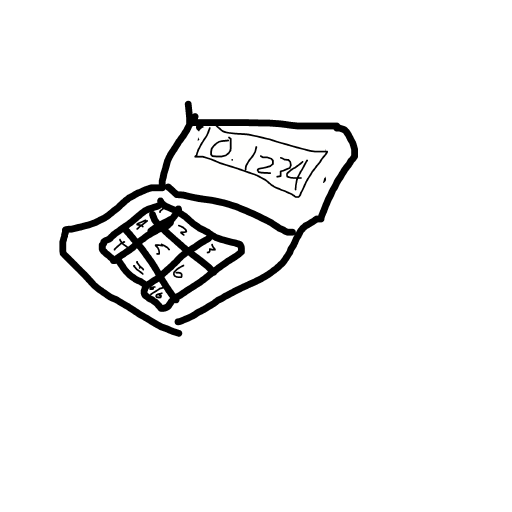 Calculator drawing by babitheartist