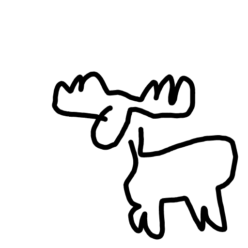 Moose drawing by cream-live-style