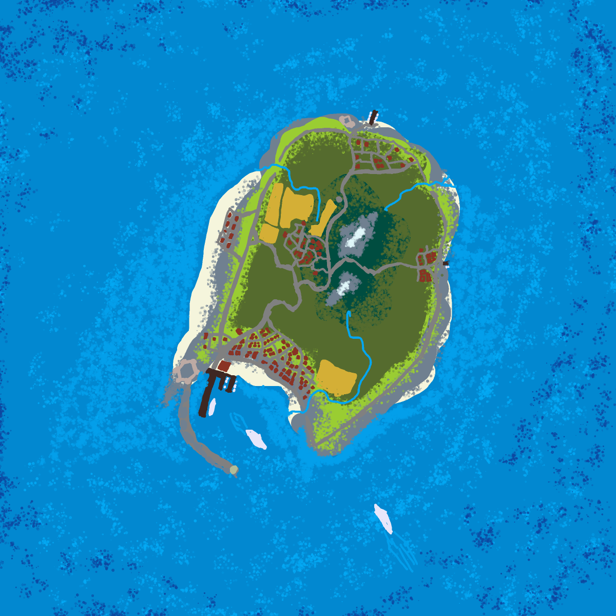 Island drawing by godor
