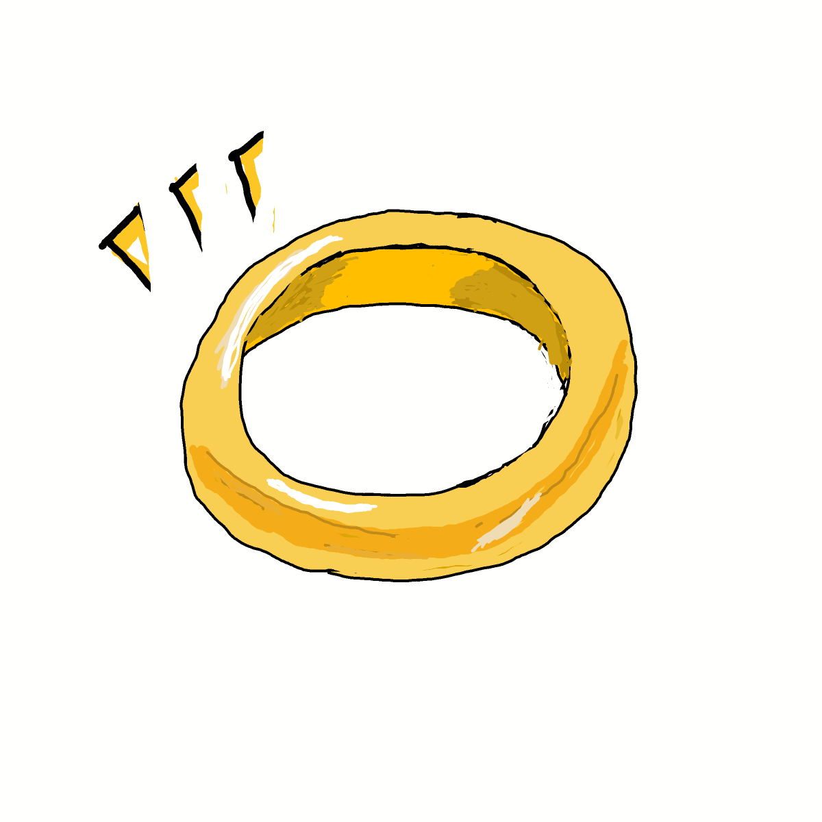 Gold Ring drawing by manders