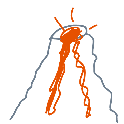 Volcano drawing by coal-mild-peace