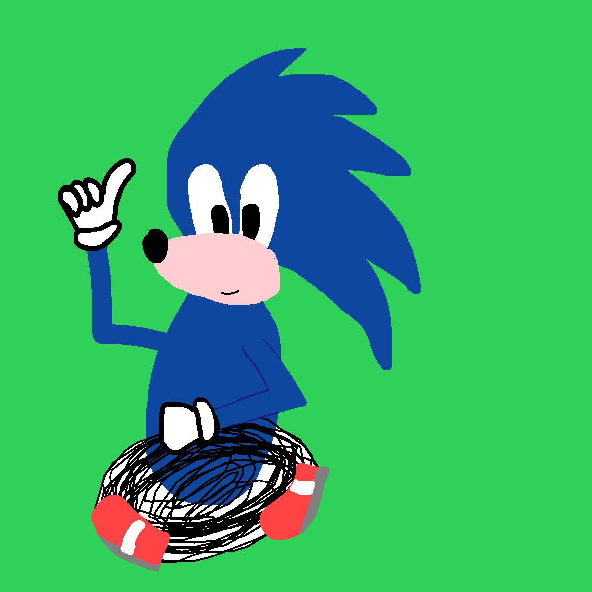 Sonic drawing by nicodarunia