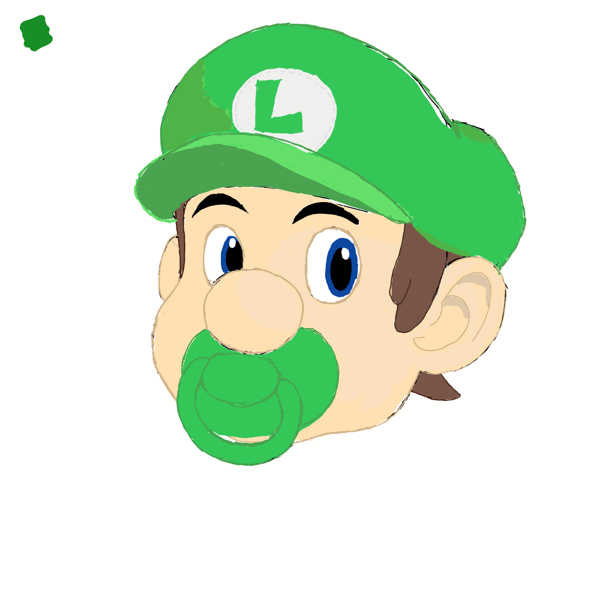 Baby Luigi drawing by nuchalant