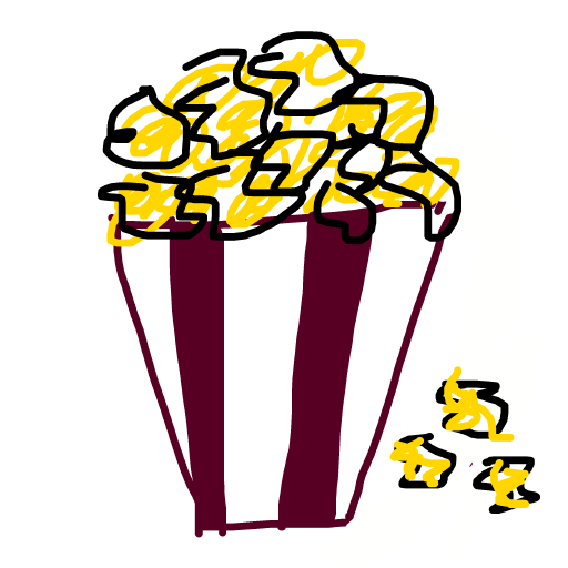 Popcorn drawing by babitheartist