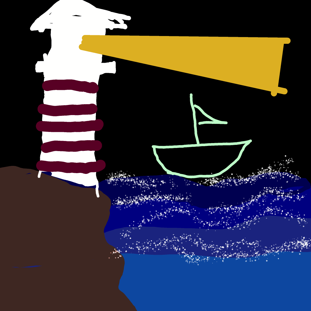 Lighthouse drawing by Nuss