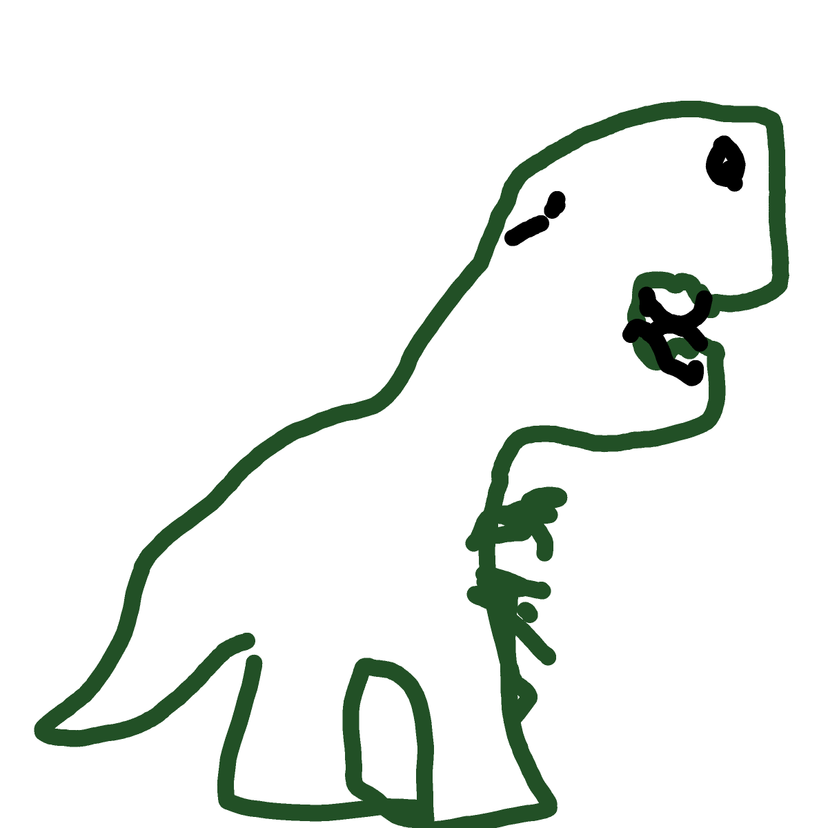 T-Rex drawing by Dyllie