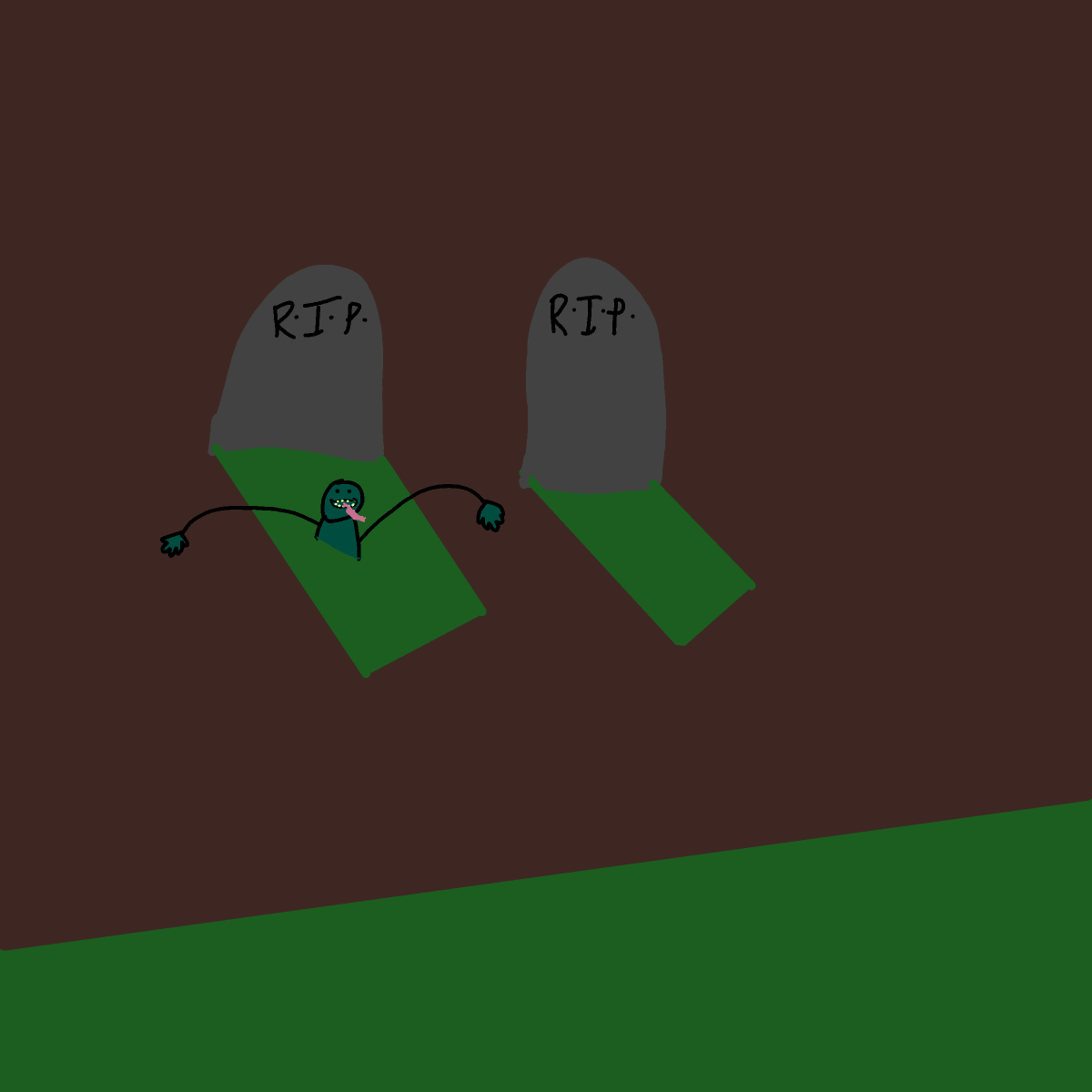 Zombie drawing by Cwis448