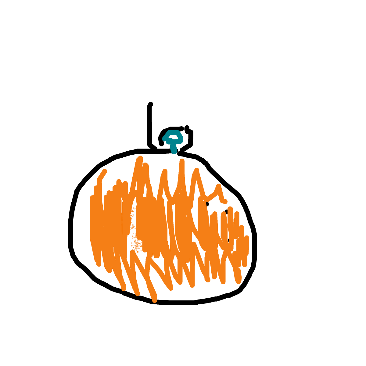 Orange drawing by eleanor