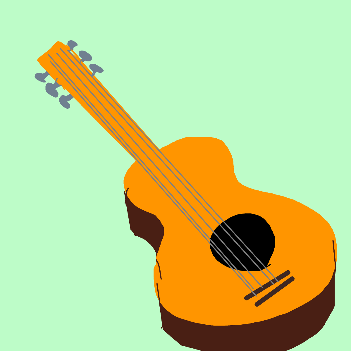 Guitar drawing by mjolnirbear