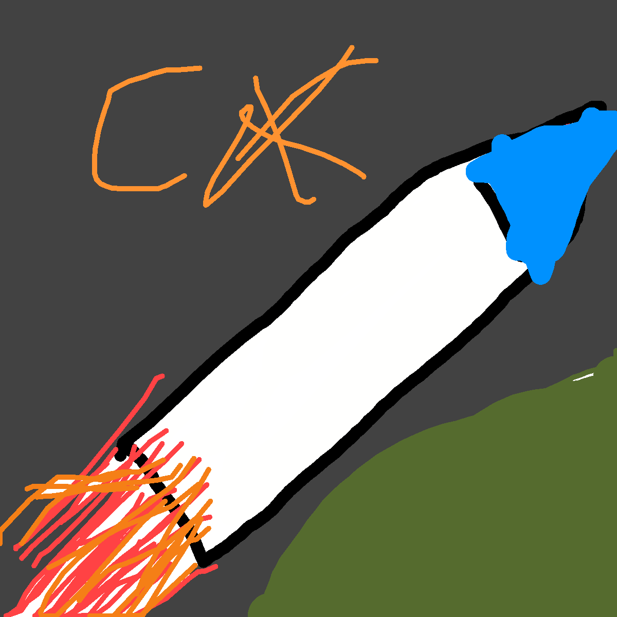 Rocket drawing by dusk-clay-ace