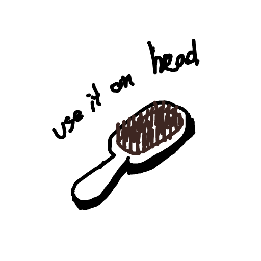 Hairbrush drawing by doublem