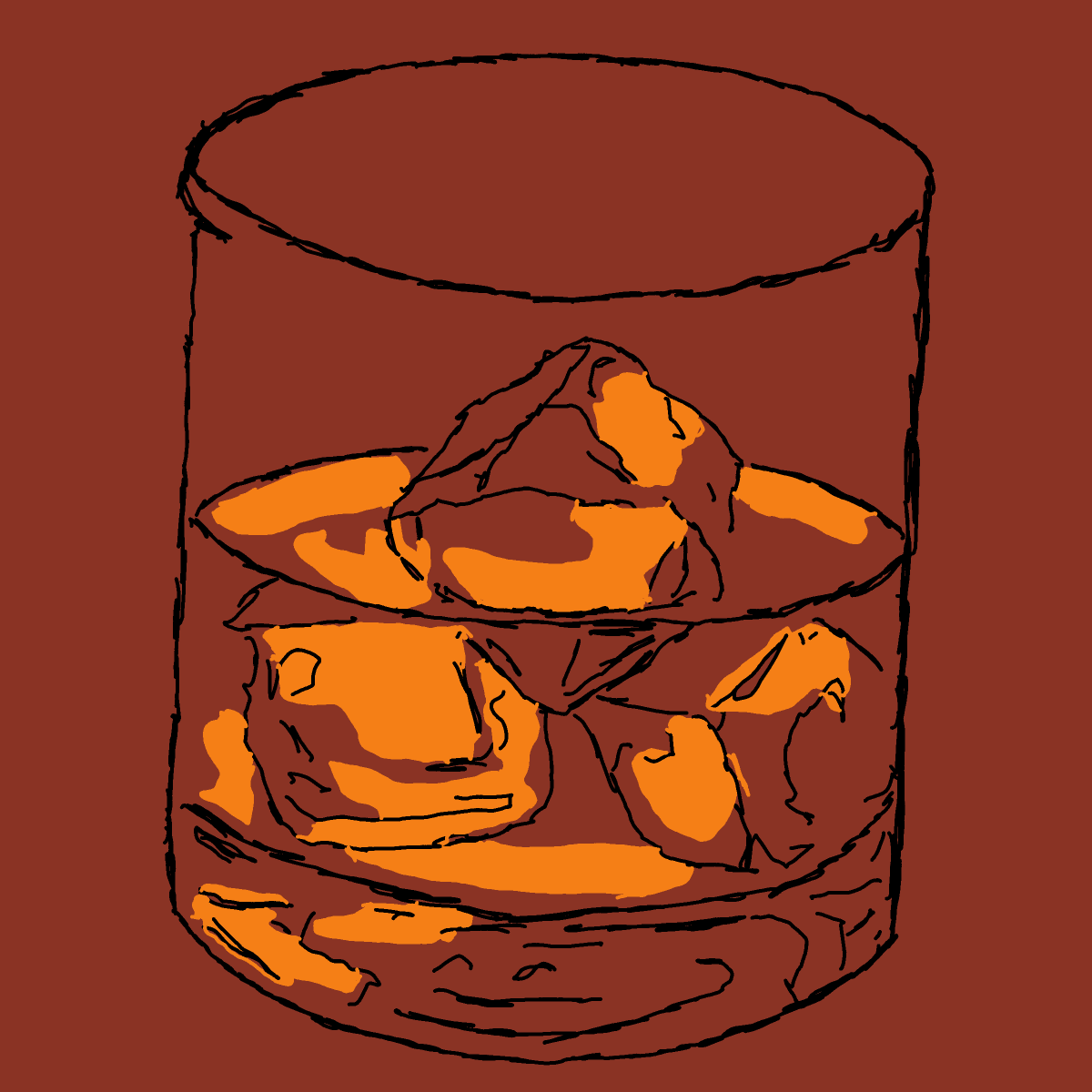 Whisky Glass drawing by Guardianoflives
