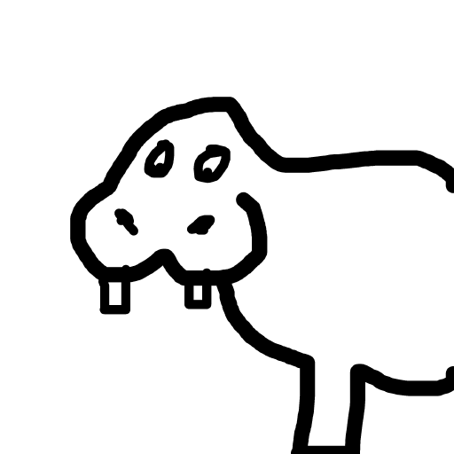 Hippo drawing by tandman