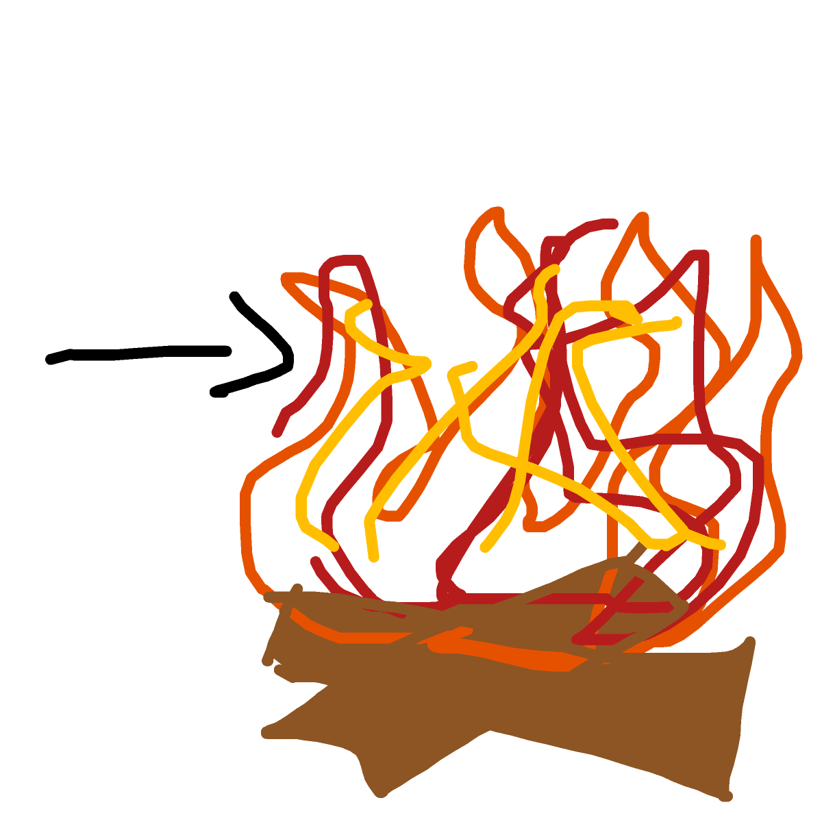 Flame drawing by juice