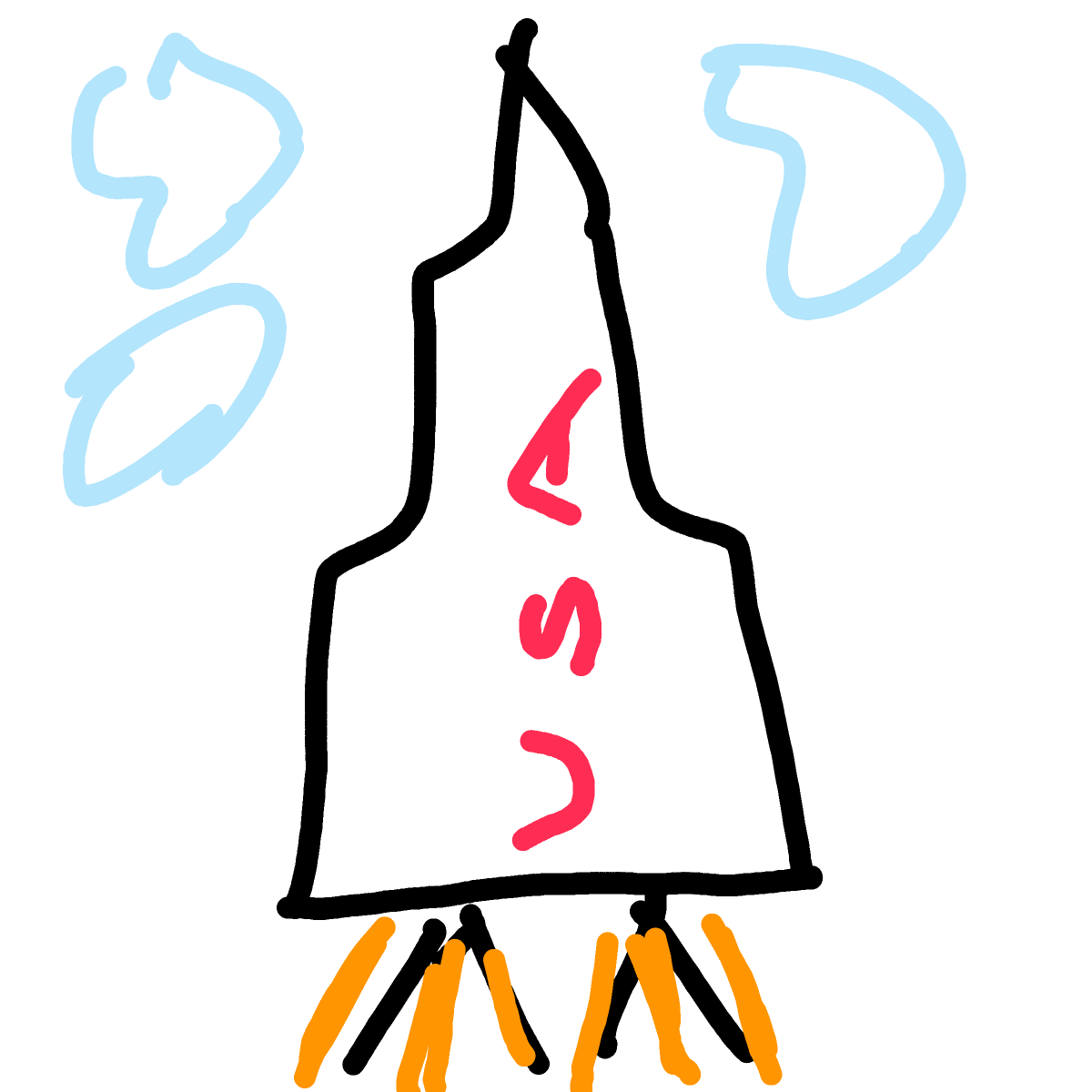 Rocket drawing by coal-mild-peace