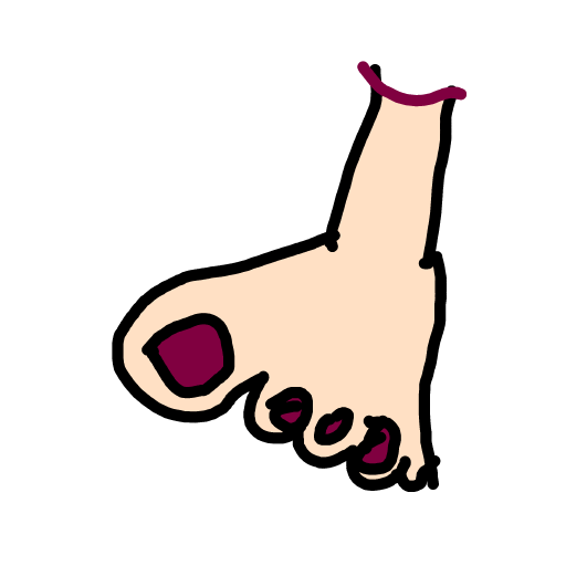 Foot drawing by Betsy