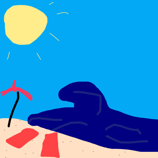 Beach drawing by reggie
