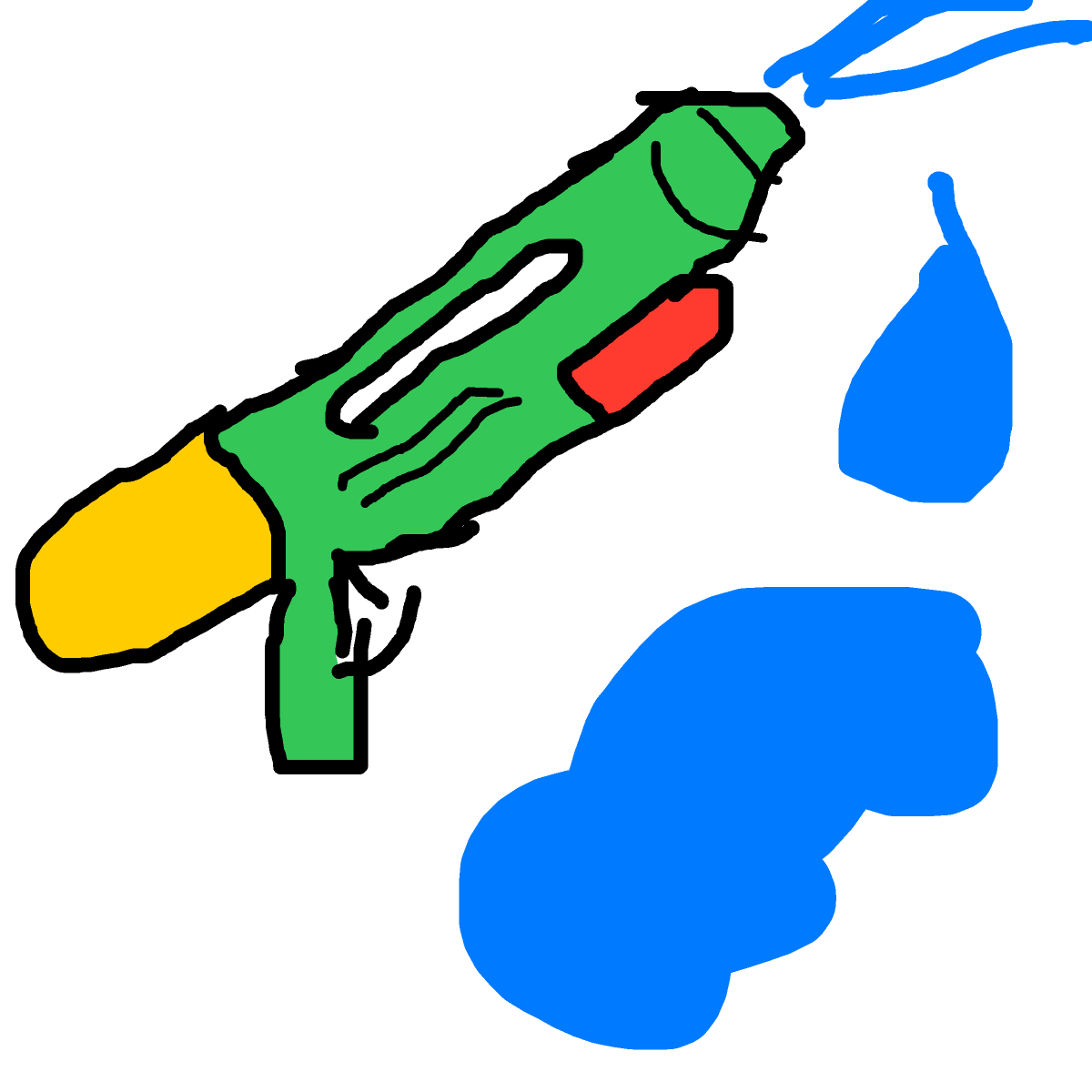 Water Gun drawing by paradutchman