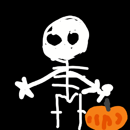 Skeleton drawing by Poppy