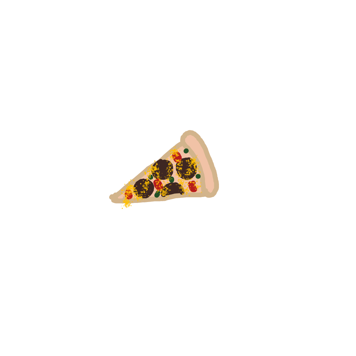 Pizza drawing by doublem