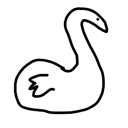 Swan drawing by Timmie