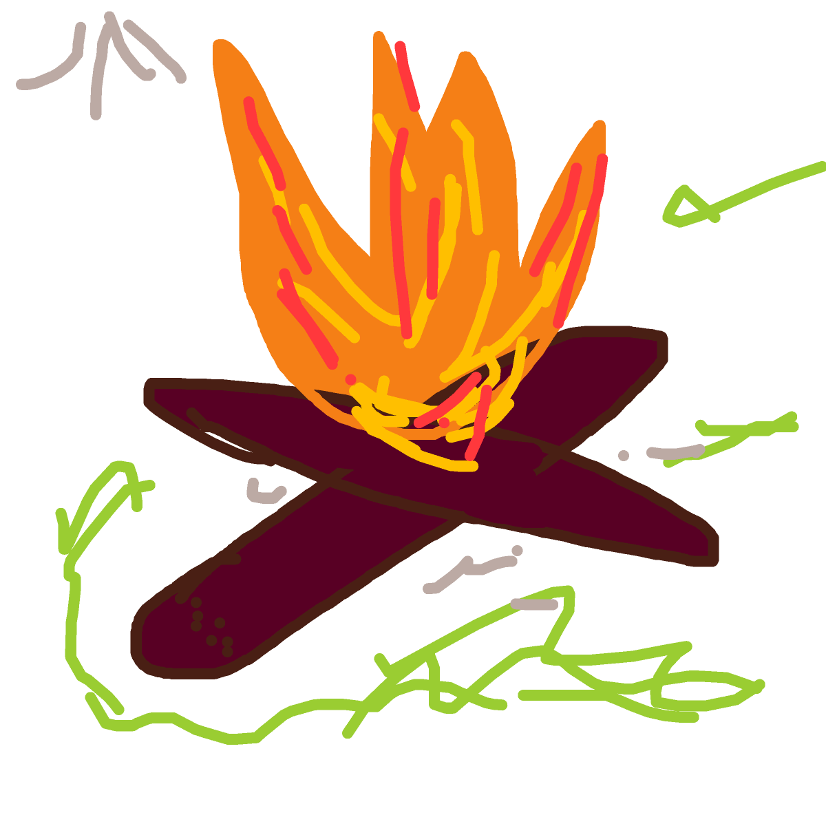 Campfire drawing by jivemarlin
