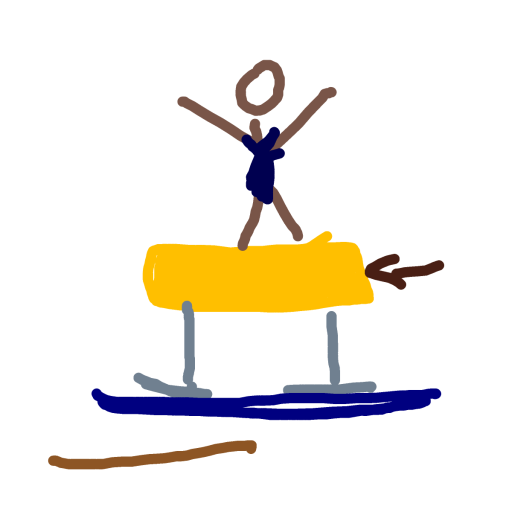 Balance Beam drawing by clay-mega-force