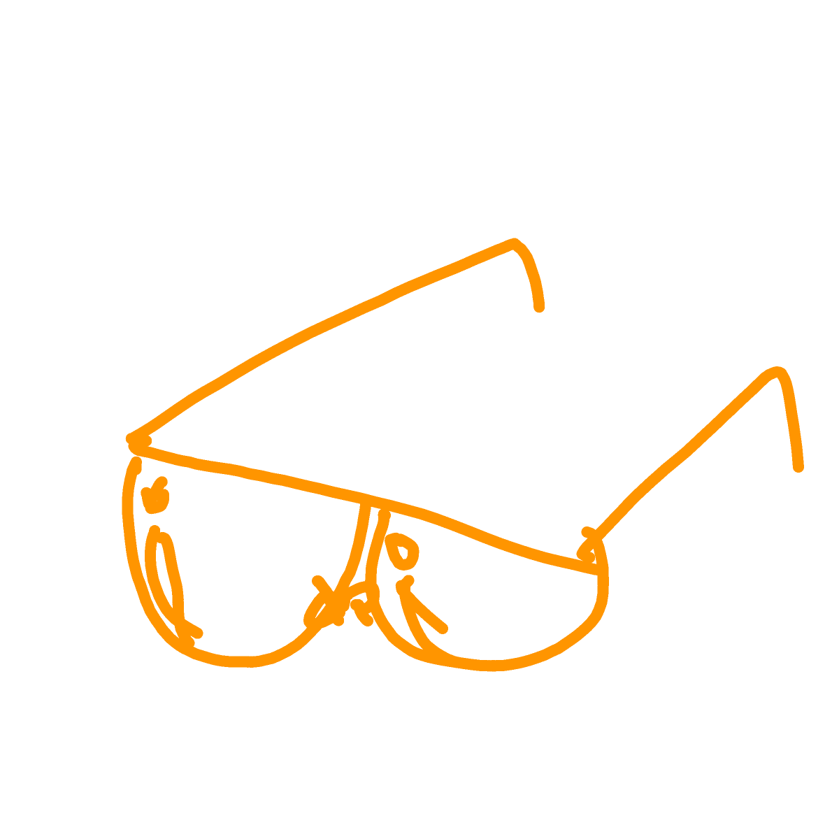 Glasses drawing by Shew