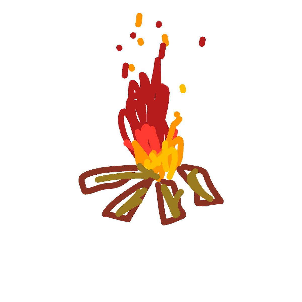 Campfire drawing by draw-ivory-drawer
