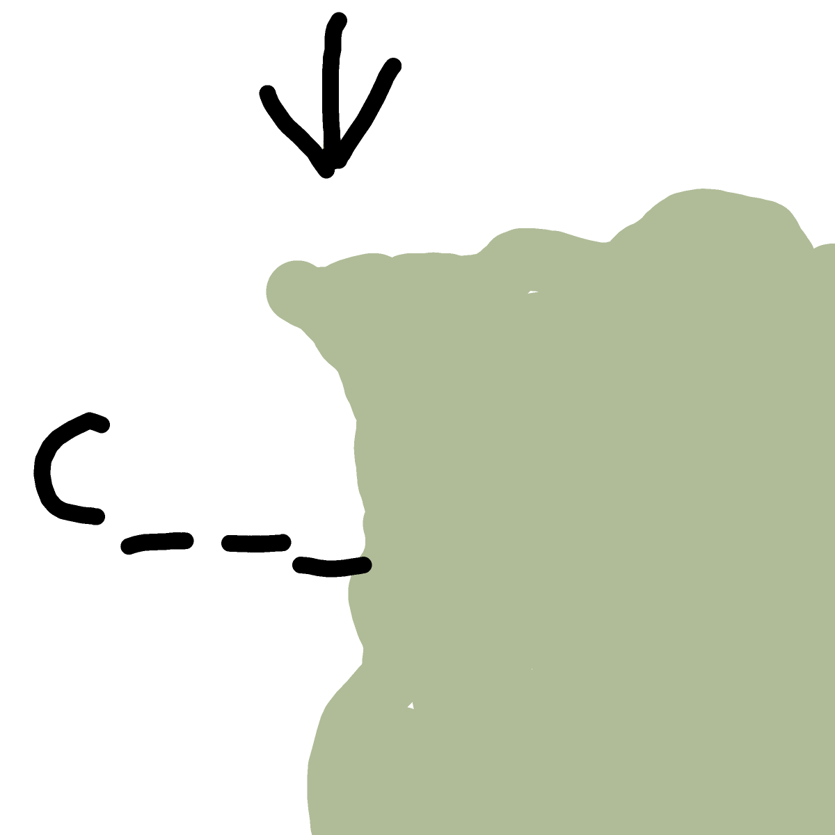 Cliff drawing by Horseeeeeeeeey