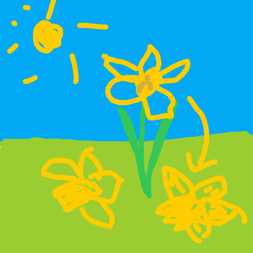 Daffodil drawing by clay-mega-force